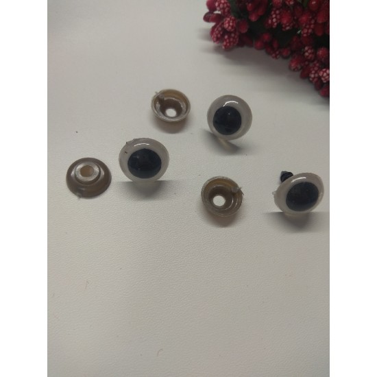 Фурнитура "Глазки для игрушек" 16 мм, с заглушками , цена за пару